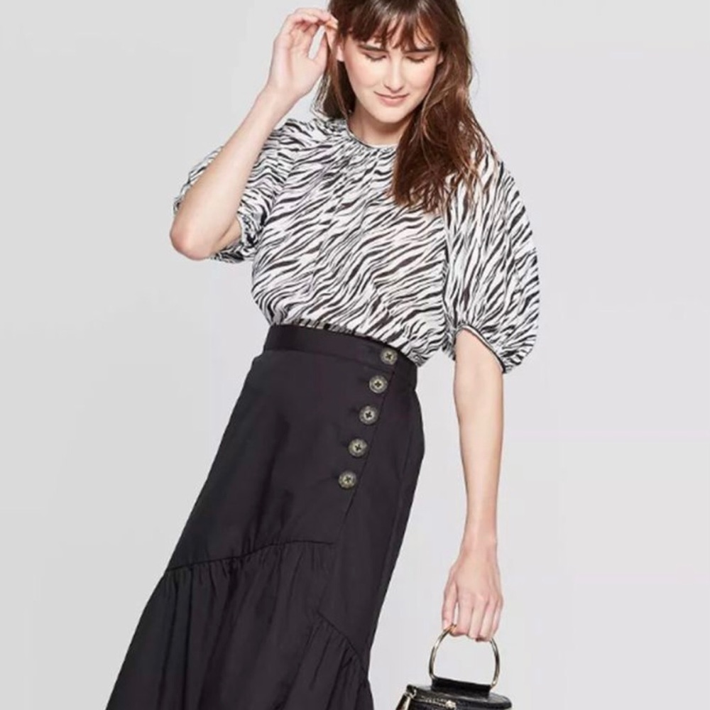 Who What Wear Zebra Top